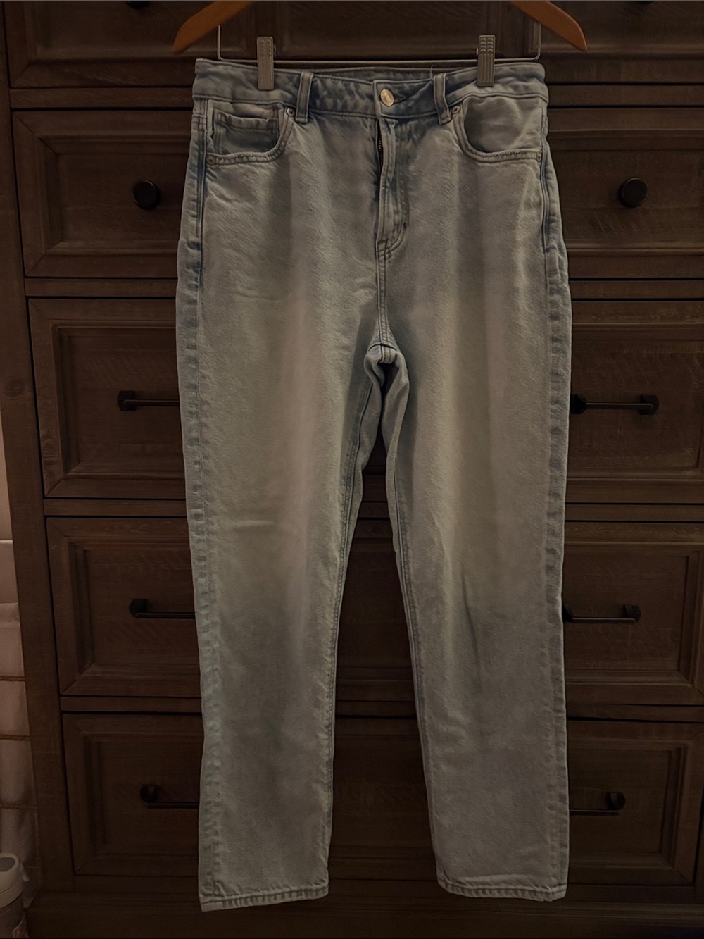 American Eagle Outfitters Light Blue Straight Leg Jeans